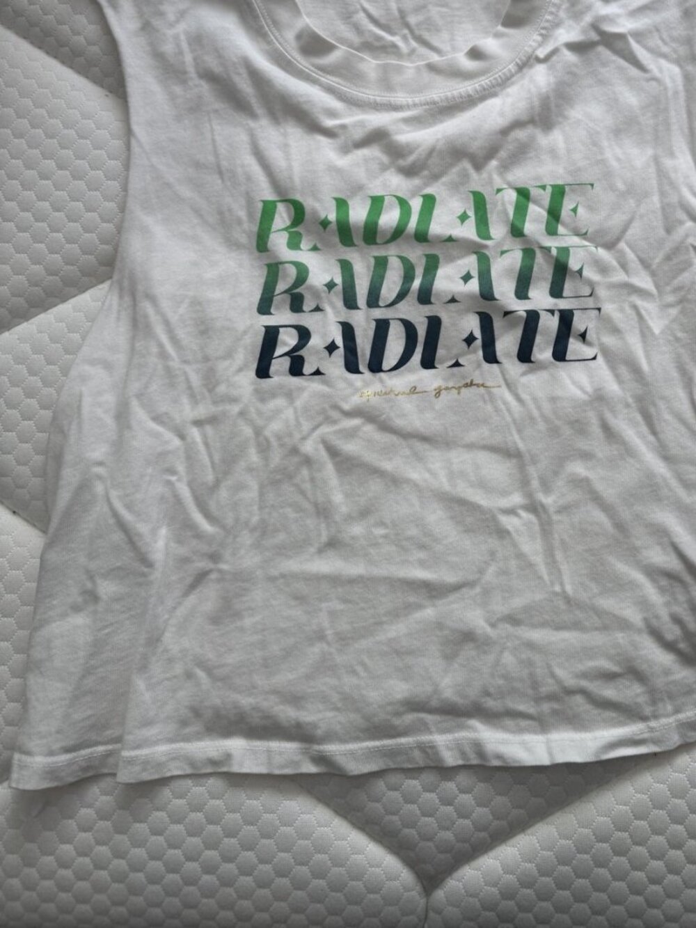 NWT Spiritual Gangster x Pure Barre Radiate Tee, White, Size XL